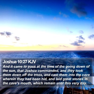Joshua 10:27 KJV Bible Verse Image