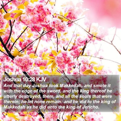 Joshua 10:28 KJV Bible Verse Image
