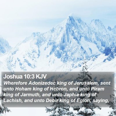 Joshua 10:3 KJV Bible Verse Image