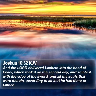 Joshua 10:32 KJV Bible Verse Image