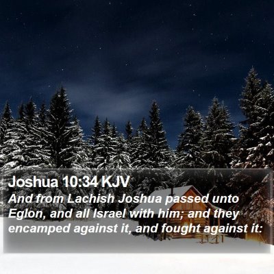 Joshua 10:34 KJV Bible Verse Image
