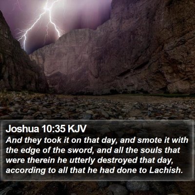 Joshua 10:35 KJV Bible Verse Image