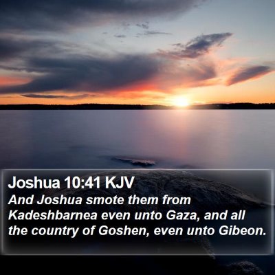 Joshua 10:41 KJV Bible Verse Image