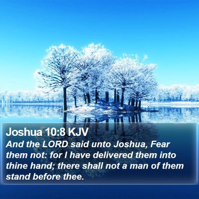 Joshua 10:8 KJV Bible Verse Image