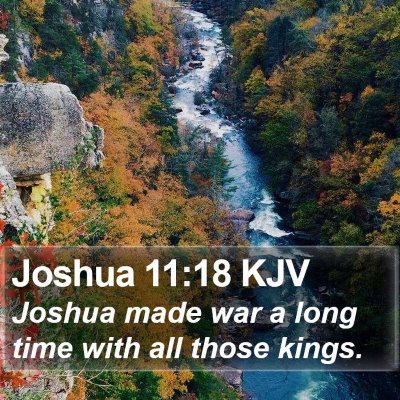 Joshua 11:18 KJV Bible Verse Image