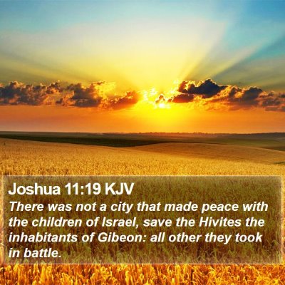 Joshua 11:19 KJV Bible Verse Image