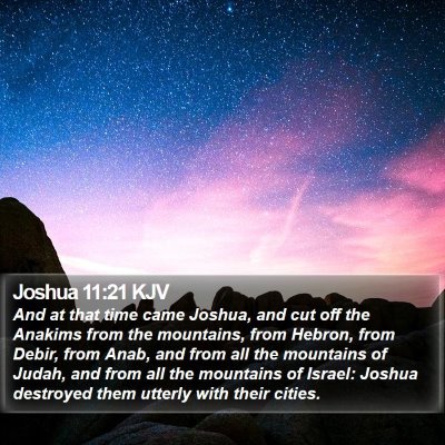 Joshua 11:21 KJV Bible Verse Image