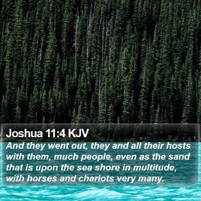 Joshua 11:4 KJV Bible Verse Image
