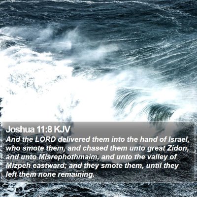 Joshua 11:8 KJV Bible Verse Image