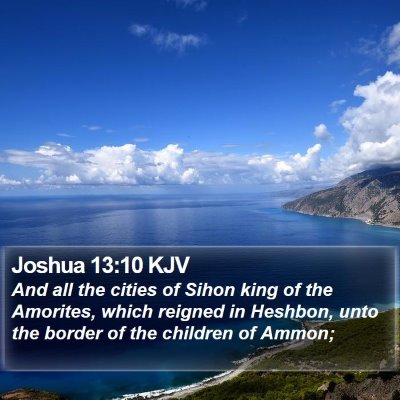 Joshua 13:10 KJV Bible Verse Image