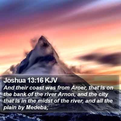 Joshua 13:16 KJV Bible Verse Image