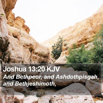 Joshua 13:20 KJV Bible Verse Image