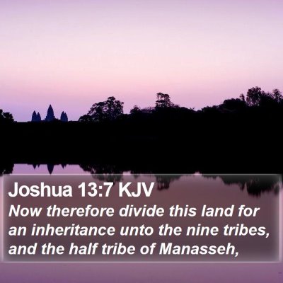 Joshua 13:7 KJV Bible Verse Image