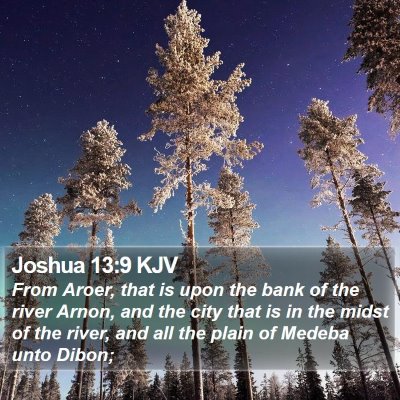 Joshua 13:9 KJV Bible Verse Image