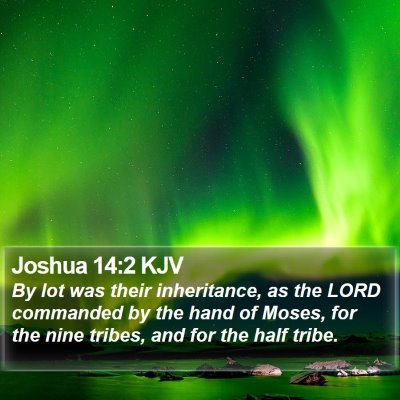 Joshua 14:2 KJV Bible Verse Image