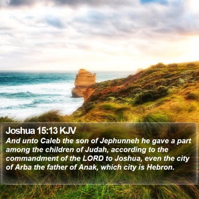Joshua 15:13 KJV Bible Verse Image