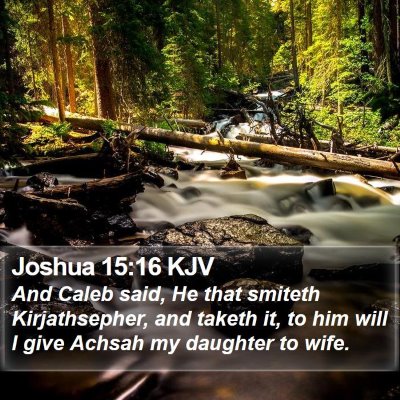 Joshua 15:16 KJV Bible Verse Image