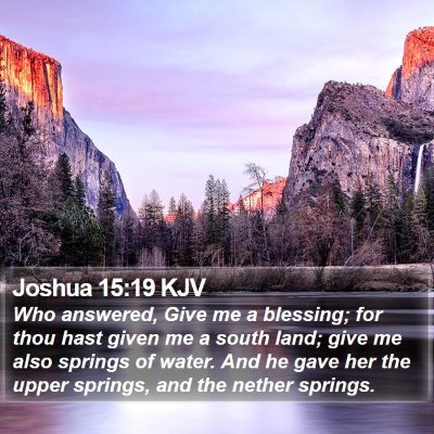 Joshua 15:19 KJV Bible Verse Image