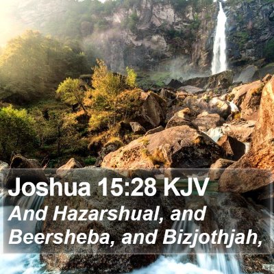 Joshua 15:28 KJV Bible Verse Image