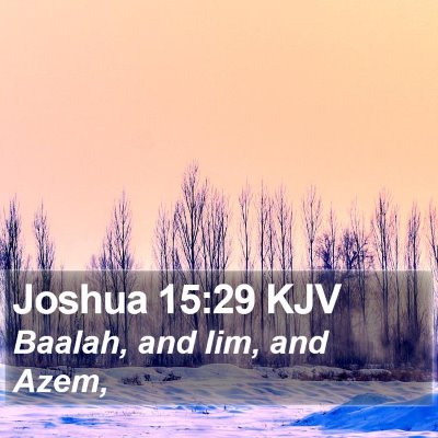 Joshua 15:29 KJV Bible Verse Image