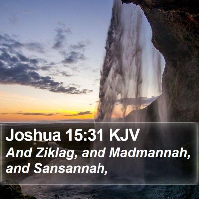Joshua 15:31 KJV Bible Verse Image