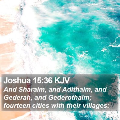 Joshua 15:36 KJV Bible Verse Image