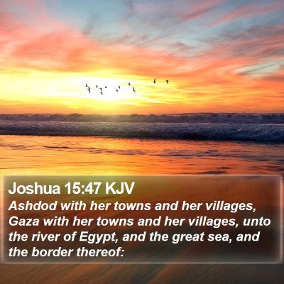 Joshua 15:47 KJV Bible Verse Image