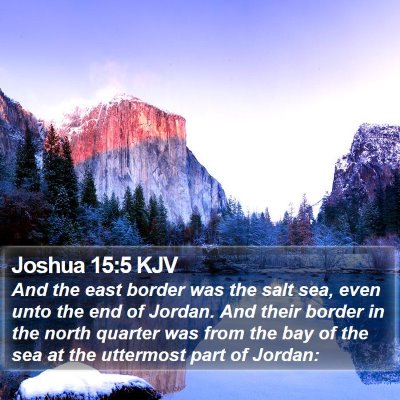 Joshua 15:5 KJV Bible Verse Image