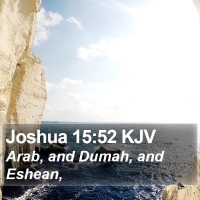 Joshua 15:52 KJV Bible Verse Image