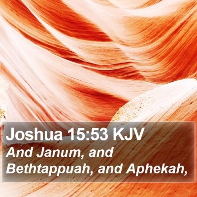 Joshua 15:53 KJV Bible Verse Image