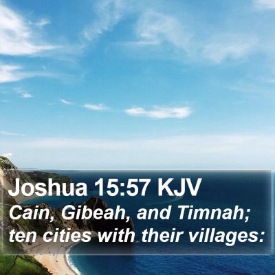 Joshua 15:57 KJV Bible Verse Image