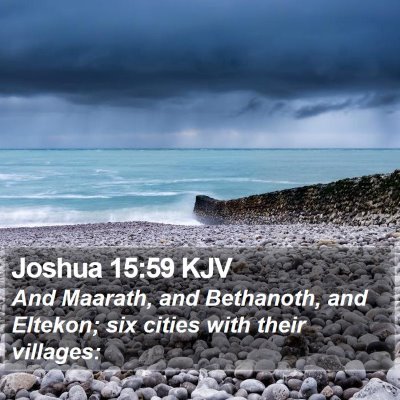 Joshua 15:59 KJV Bible Verse Image