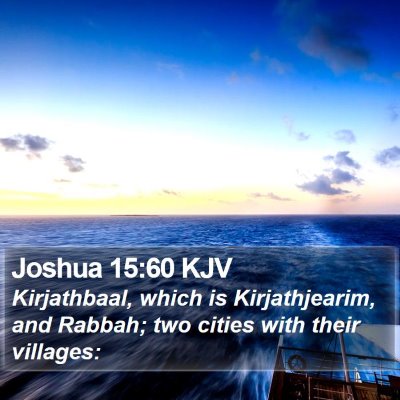 Joshua 15:60 KJV Bible Verse Image