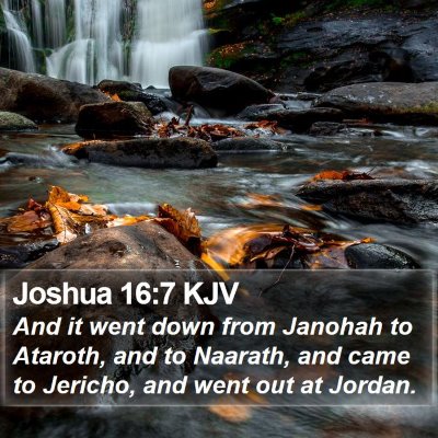 Joshua 16:7 KJV Bible Verse Image