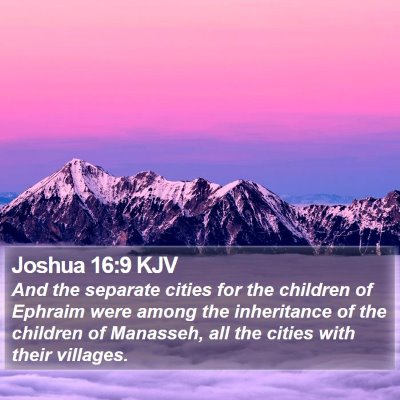 Joshua 16:9 KJV Bible Verse Image