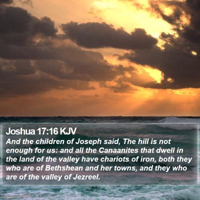 Joshua 17:16 KJV Bible Verse Image