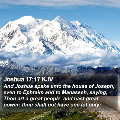 Joshua 17:17 KJV Bible Verse Image