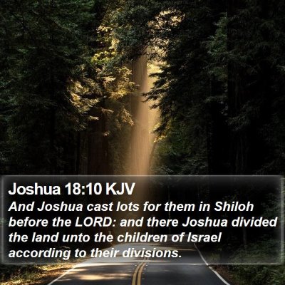 Joshua 18:10 KJV Bible Verse Image
