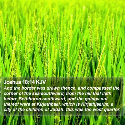Joshua 18:14 KJV Bible Verse Image