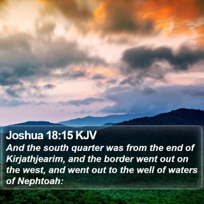 Joshua 18:15 KJV Bible Verse Image