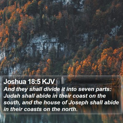 Joshua 18:5 KJV Bible Verse Image