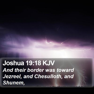 Joshua 19:18 KJV Bible Verse Image