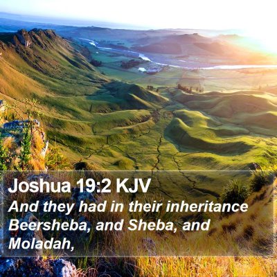 Joshua 19:2 KJV Bible Verse Image