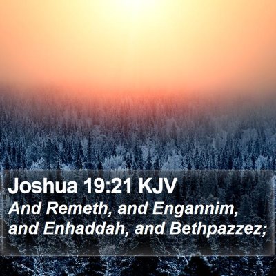 Joshua 19:21 KJV Bible Verse Image