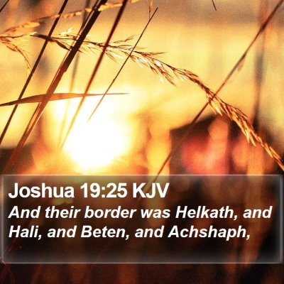 Joshua 19:25 KJV Bible Verse Image