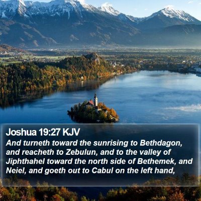 Joshua 19:27 KJV Bible Verse Image