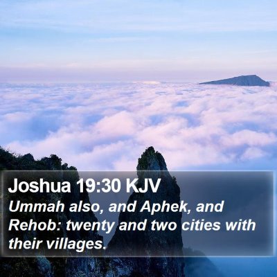 Joshua 19:30 KJV Bible Verse Image