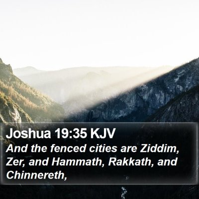Joshua 19:35 KJV Bible Verse Image