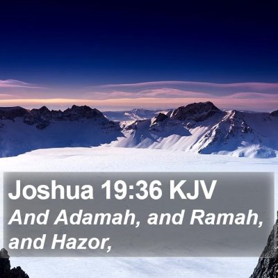 Joshua 19:36 KJV Bible Verse Image