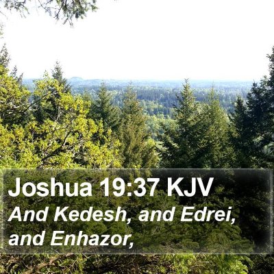 Joshua 19:37 KJV Bible Verse Image
